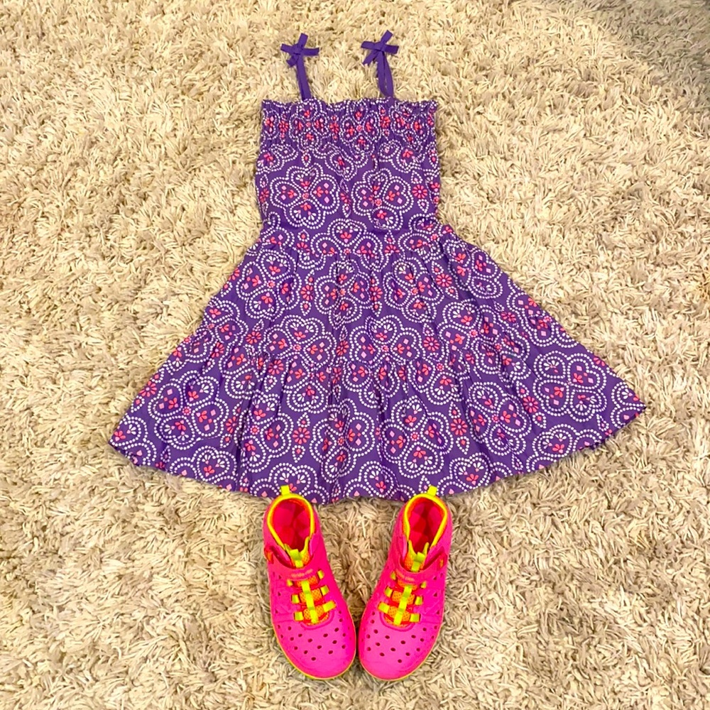 Summer girl outfit dress size 4 shoes size 12